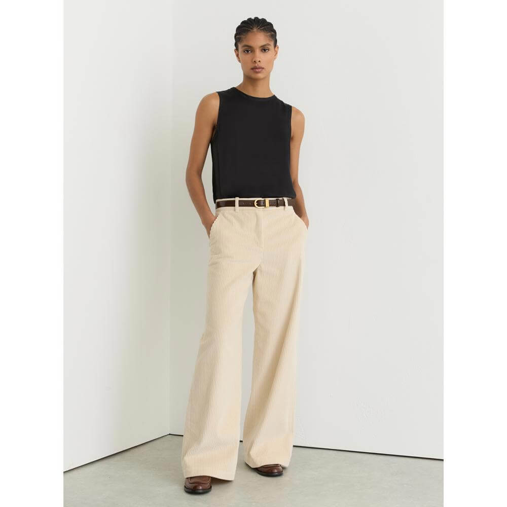 REISS Rian Silk-Front Jersey Vest